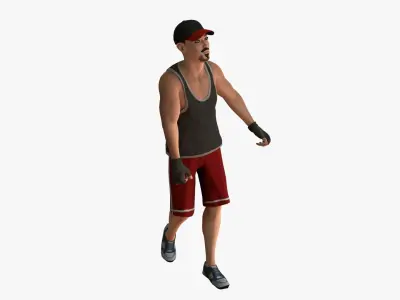 Baseball Player Low-poly 3D model
