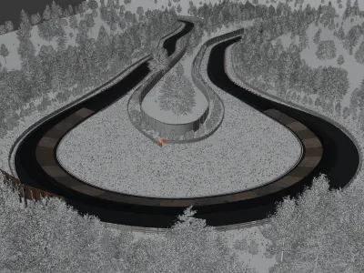 Racetrack 3D Model Nurburgring Karussell 3D model