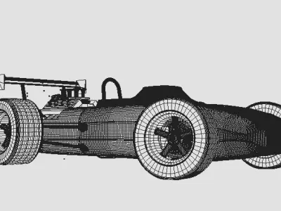 Race Car old style 3D model