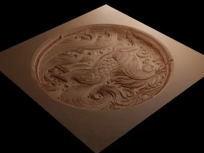 Kelpie CNC 3d Print High Relief Sand Casting 3D print model