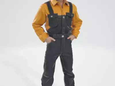 Construction Engineer Character 3D model