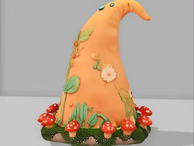 gnome and fairy hat 3D model