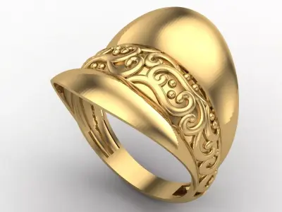 Women Plain Ring STL Models Womens Ring 3dmodels 3D print model 3D print model 34