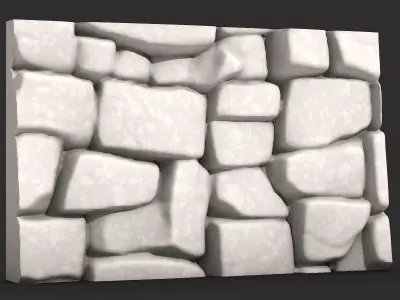 Natural Edge Stone Wall Detail 3D print model