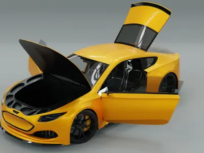 Generic Electric Sports Car Pack 3D model