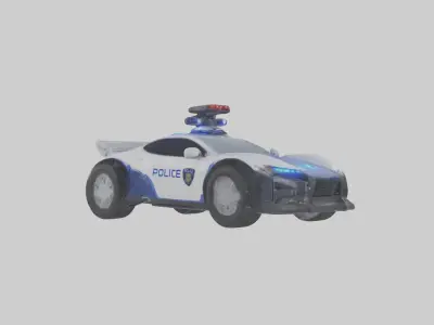 Robot version of a police car model 3D model