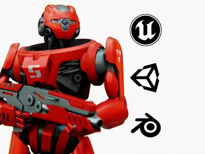 Battle droid Z  Rigged for Unreal Engine - Unity - MIXAMO 3D model