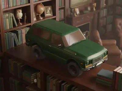 Classic SUV FBX STL 3D model