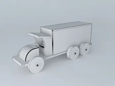 Truck Toy truncated version Chest 3D model