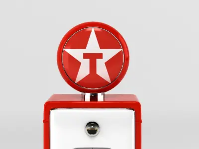 Retro Gas Station Pump 02 3D model