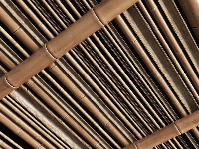 Bamboo gutter decor n1 3D model