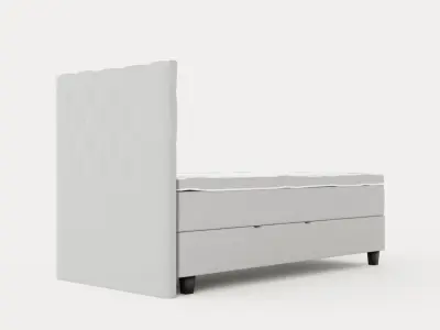 Royal Bed Package With Storage 105x200 Low-poly 3D model