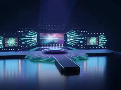 Concert stage 3D model