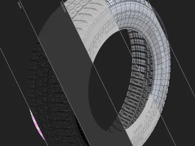Continental VanContact 4Season  Tire for Vehicles  Low-poly 3D model
