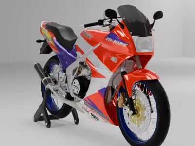 2002 - Kawasaki 150 Ninja KRR SSR  3D model