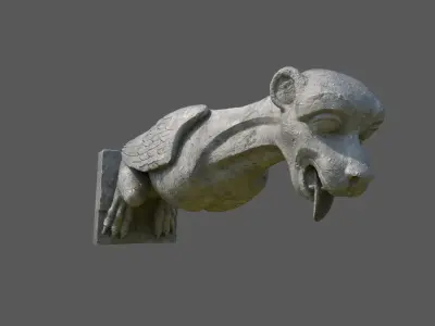 Gargoyle07 Low-poly 3D model
