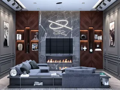 Hall interior 3D model