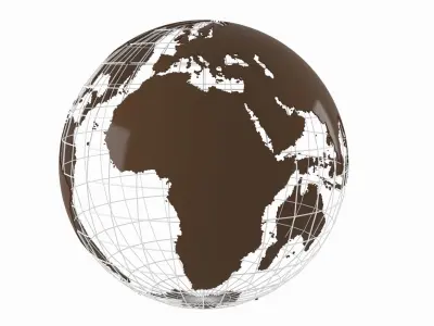 Globe News Skeleton Cafe Noir Color 3D model