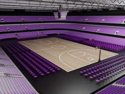 Basketball Stadium Low-poly 3D model