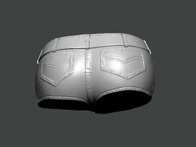 3D Model-CLOTHES0008 shorts 3D print model