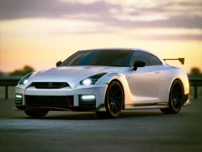 Blender Nissan GTR Cinematic Render 3D model 3D model