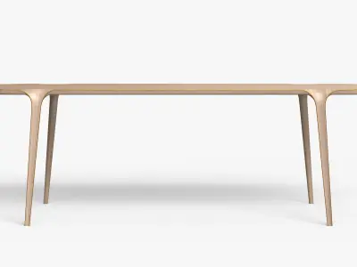 Vortex Wood Table Low-poly 3D model