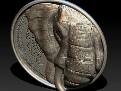 Wall hanging collection     1 an elephant 3D print model