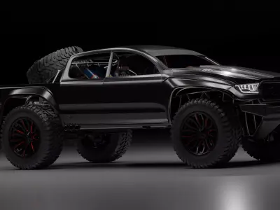 Off Road Truck Game Ready with Control Rig Unreal Low-poly 3D model