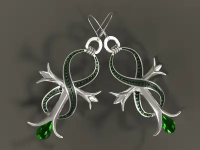 Earrings 001 3D model