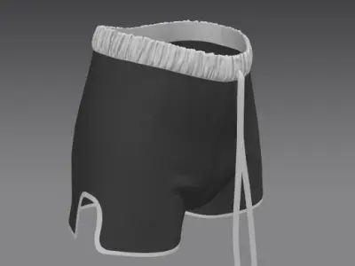 Girl sports shorts 3D model