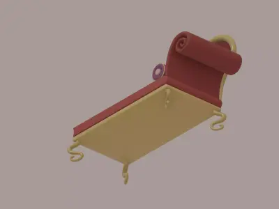 Fainting Couch Low-poly 3D model
