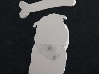 Dog bulldog 3D print model