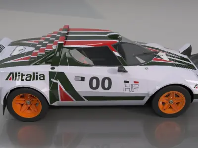 Lancia Stratos Low Poly 3D model