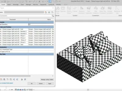 Escape Sofa - Chaise longue by Artefacto 3D model