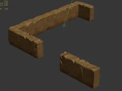 gAME Pei Cheng - Stone Wall 03 3D model