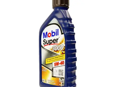 Engine oil Mobil  3000 5w-40 3D model