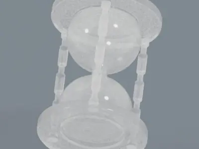 Crystal Hour Glass 3D model