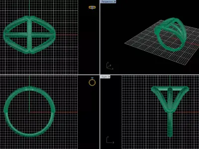 Minimal Abstract Ring 27 3D print model