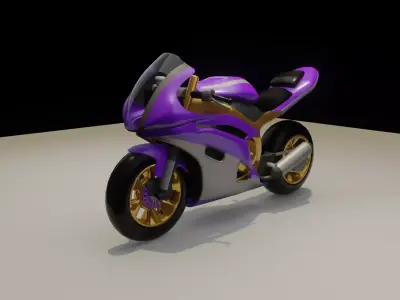 Sports bikes lowpoly 3D model