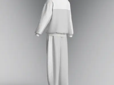 Mens tracksuit sweatshirt sweatpants Clo3d 3D model