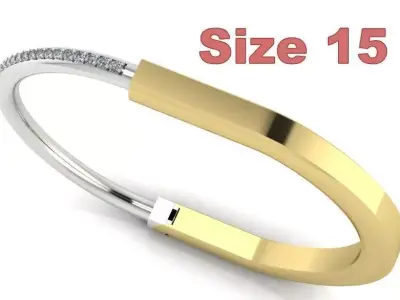 Lock Bracelet Size 15 3D print model
