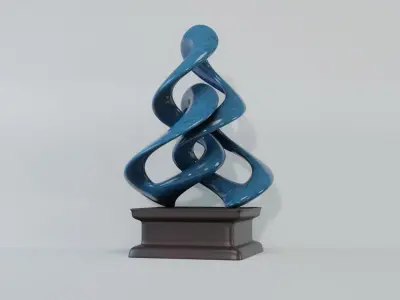 Art Decoration - Twisted Pine - Stylish Statue 3D model