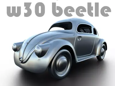 volkswagen w30 beetle 3D print model