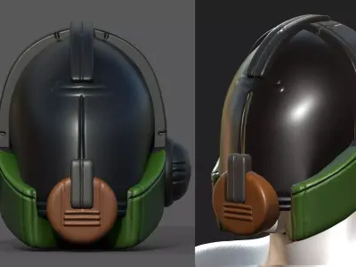 Helmet plastic mask protection pollution ball shaped Low-poly  Low-poly 3D model order