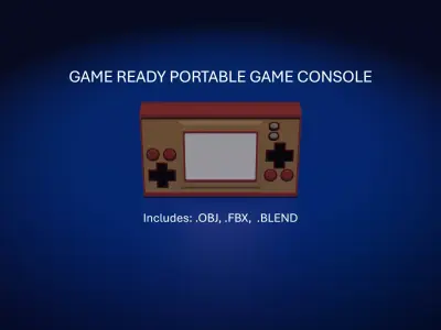 GAME READY PORTABLE GAME CONSOLE Free low-poly 3D model