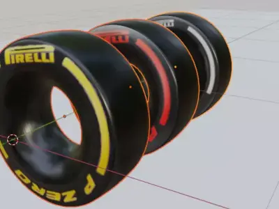 F1 Slick Tyres Pack  3D model