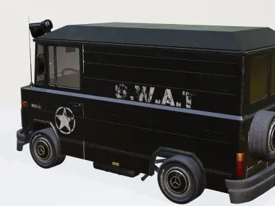 Lowpoly Mercedes 508 Truck Low-poly 3D model