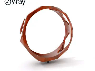 Rustic Hollow Cylinder Sculpture Model Pack Low-poly 3D model