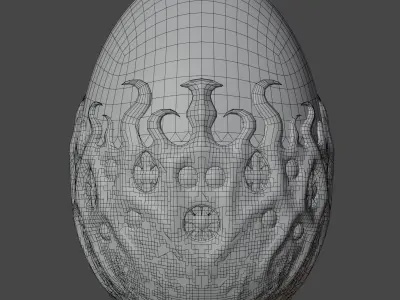 Luminous Egg Low-poly 3D model