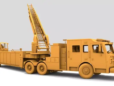 Firetruck RM TDA 3D model 3D model